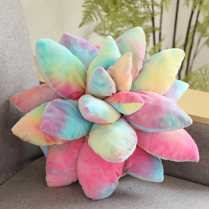 Tie Dye Succulent Comfort Throw Pillow