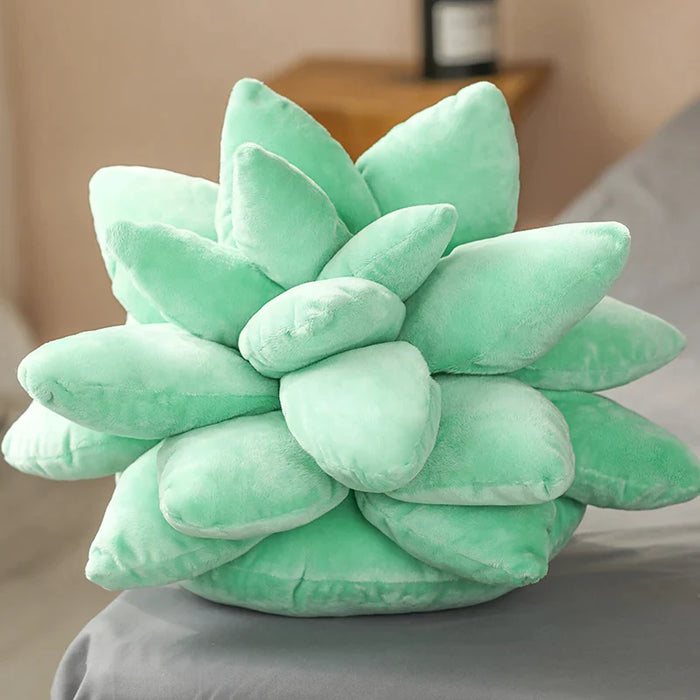 Jade Succulent Comfort Throw Pillow